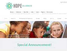 Tablet Screenshot of hopecollaborative.com